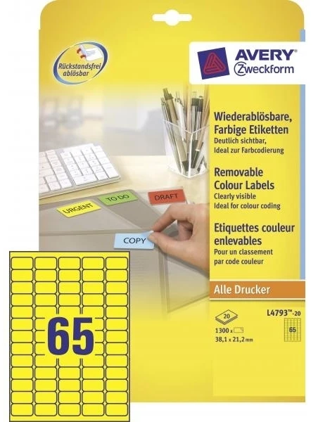 *Lipnios etiketės Multi3 10498, A4,3 97×67,7, 100 lapų