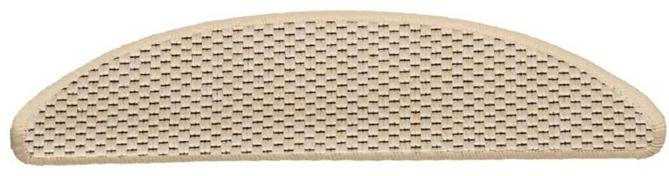 Lipnūs laiptų kilimėliai, 15vnt., berber spalvos, 56x17x3cm