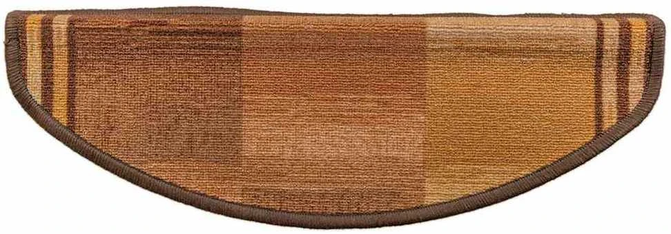 Lipnūs laiptų kilimėliai, 5vnt., rudos spalvos, 65x21x4cm