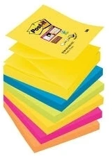 Lipnūs lapeliai 3M Post-it Super Sticky Rio, 76x76mm, 6vnt./pak.