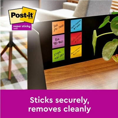 3M Lipnūs lapeliai Post-it Super sticky, 76 x 76 mm, 90 lapelių