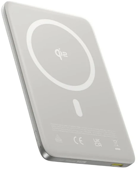 LiPo išorinis akumuliatorius (PowerBank) 10000mAh 27W su bevieliu Qi2, magnetiniu laikikliu Magsafe Titanium Ultra-slim PicoGo AM41 BASEUS