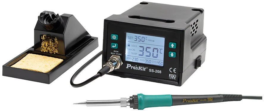 Litavimo stotelė 75W 230V su LCD, ESD safe, Proskit