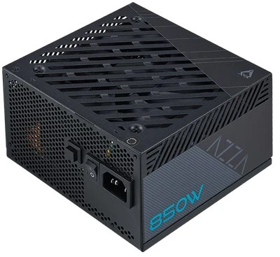 Linkworld AZZA PSU 850W visiškai modulinis ATX3.0 80+ GOLD sertifikuotas, tylus 120 mm ventiliatorius, 1 x PCI-e 5.0 (1 x 12+4 kontaktų), 1 x 20+4 kontaktų, 2 x 4+4 kontaktų 12 V, 4 x 4 kontaktų Molex, 9 x Sata, 4 x 6+2Pin PCI-E, PSAZ-850G