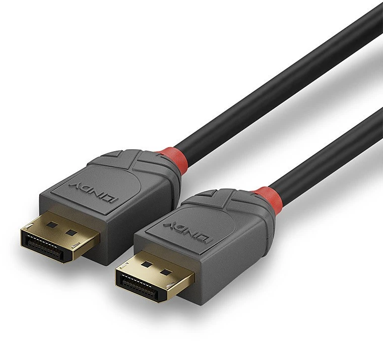 DisplayPort Kabelis - LINDY Anthra Line DisplayPort 1.4 Kabelis, M/M, 10 m, Juodas