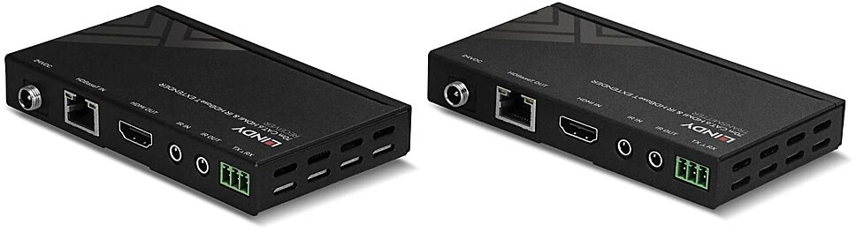 HDMI Signalo Ilgintuvas - LINDY Cat.6 HDMI 4K30, IR & RS-232 HDBaseT Ilgintuvas su PoC, 70 m, Juodas