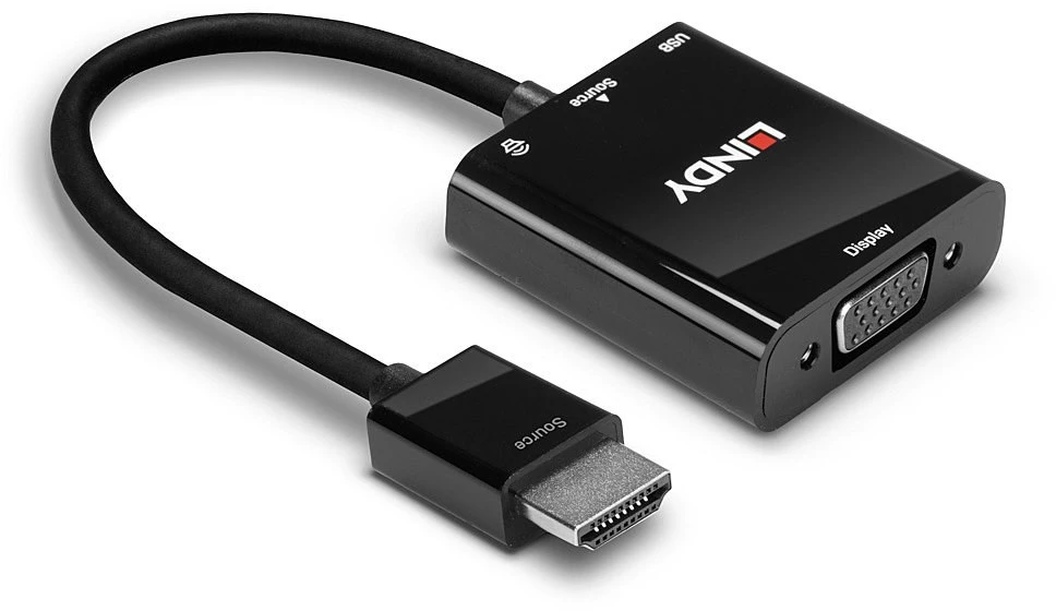 Garso Adapteris - LINDY HDMI į VGA ir Garso Keitiklis, 1920x1200@60Hz