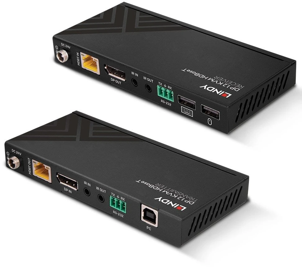 KVM Ilgintuvas - LINDY Cat.6 DisplayPort 1.2, USB, IR ir RS-232 HDBaseT KVM Ilgintuvas 150 m