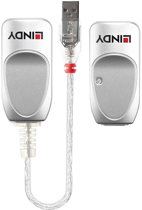 USB Prailginimo Laidas - LINDY USB 1.1 Cat.6 Prailginimo Laidas, 50 m, Skaidrus