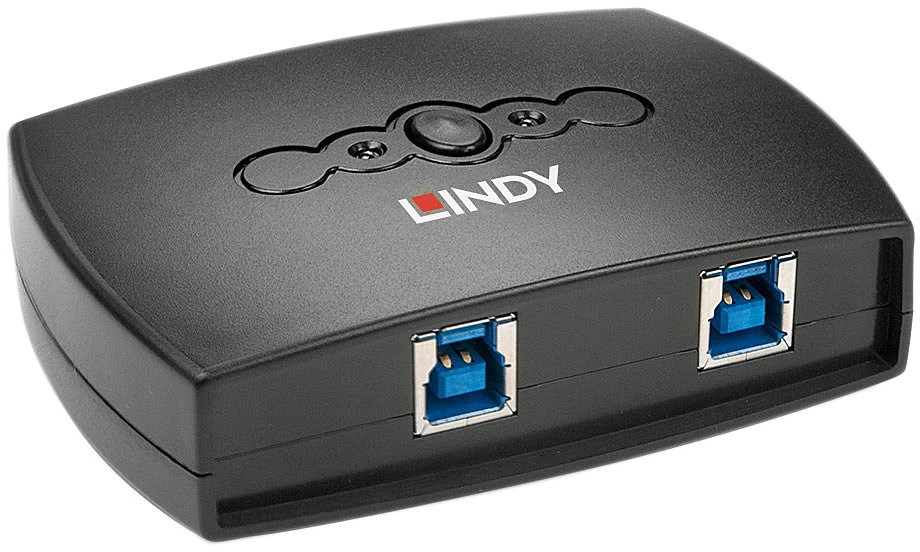USB Jungiklis - LINDY 2 Prievadų USB 3.0 Įrenginių Dalijimosi Jungiklis 5 Gbps, Juodas