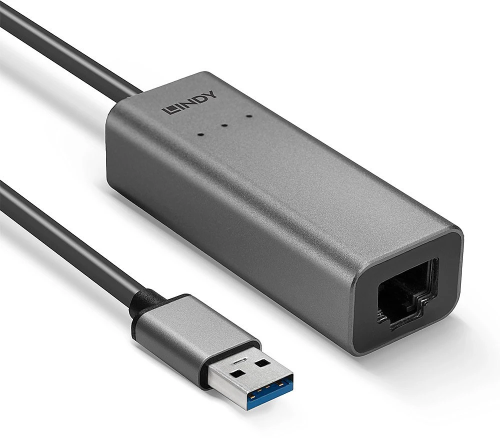 Tinklo Adapteris - LINDY USB 3.0 į 2.5G Ethernet Keitiklis, 2.5Gbps, Aliuminis