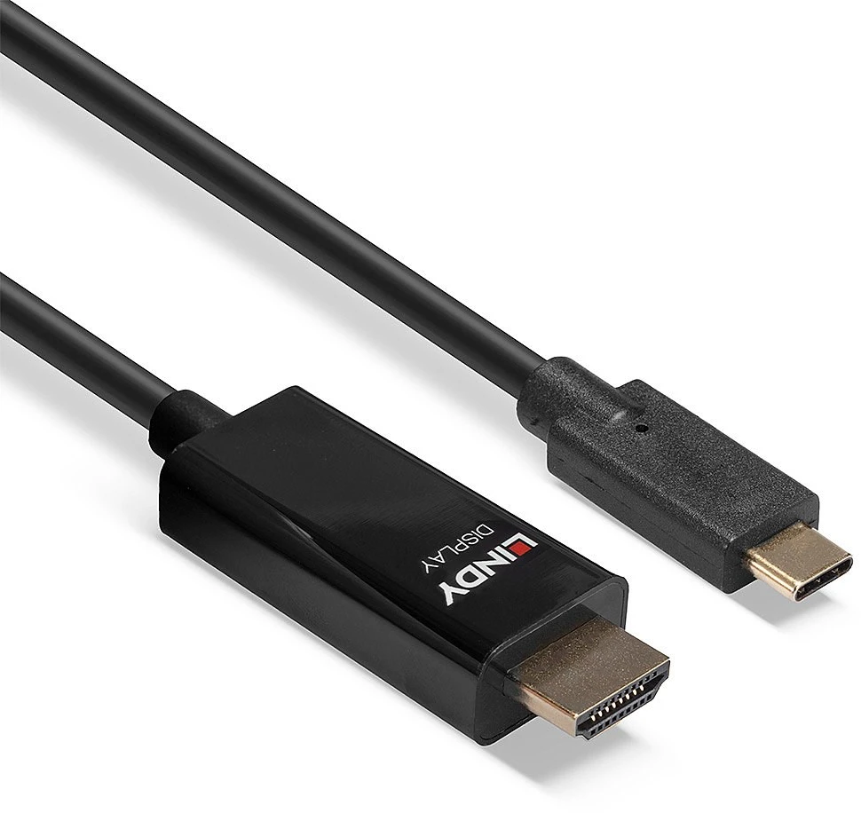 USB Adapteris - LINDY USB Type C į HDMI® 4K60 Adapteris, 18Gbps, 10 m, Juodas