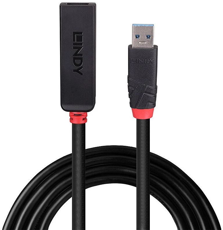 USB Prailginimo Laidas - LINDY USB 3.0 Aktyvus Prailginimo Laidas Plonas 8 m