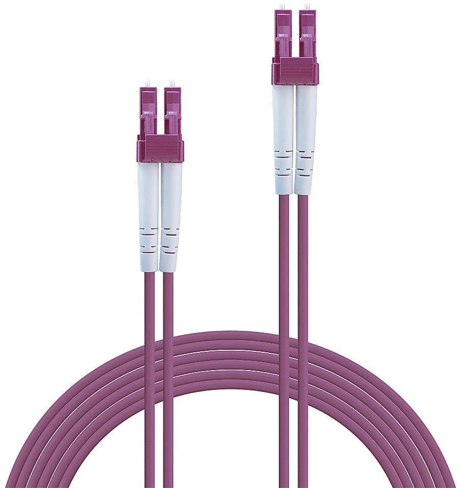 Tinklo Kabelis - LINDY Šviesolaidinis Kabelis LC/LC OM4, 50/125µm, 15 m