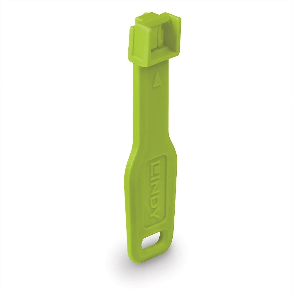 Tinklo Priedas - LINDY RJ45 Prievado Blokatorius 10 vnt . + 1 Raktas, ABS Žalias