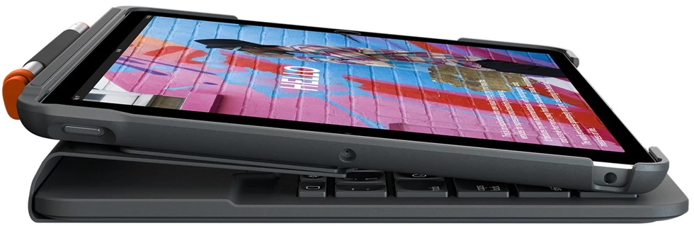 Logitech Slim Folio QWERTZ Vokiečių Grafitas „Bluetooth“