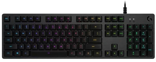 Mechaninė Žaidimų Klaviatūra Logitech G512 Carbon su RGB Apšvietimu, US Tarptautinis Išdėstymas, GX Brown Tactile