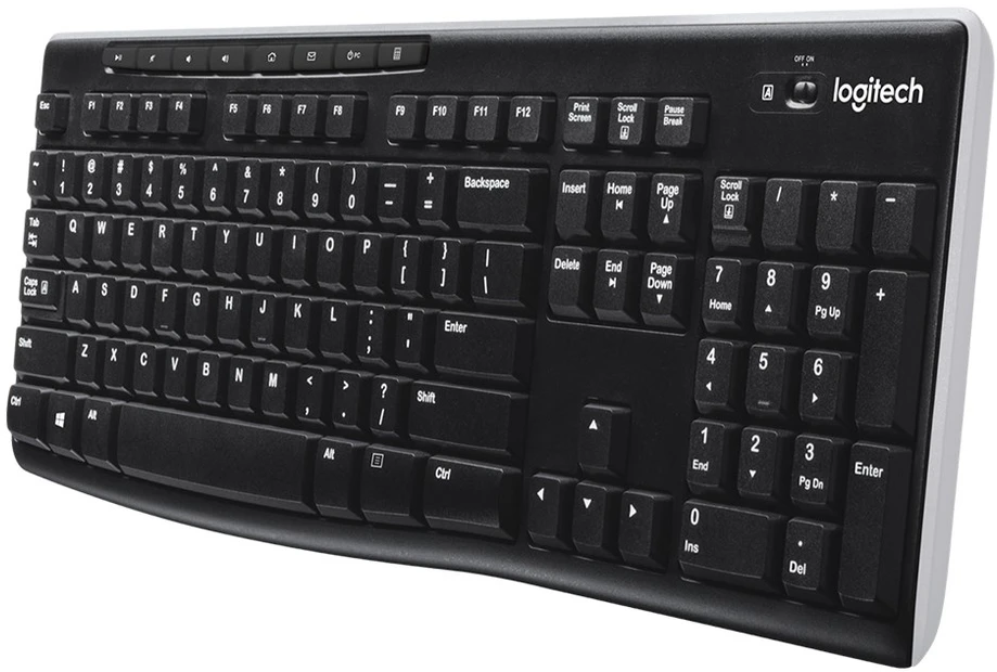Logitech K270 klaviatūra Namo Radijo dažnio belaidė QWERTY JAV tarptautinė versija Juoda
