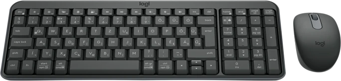 Logitech MK250 Compact Combo Belaidė klaviatūra + Pelė, Bluetooth, US Int, Graphite