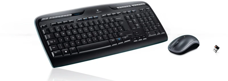 Logitech MK330 Combo Belaidė klaviatūra + pelė, US INT, Juoda