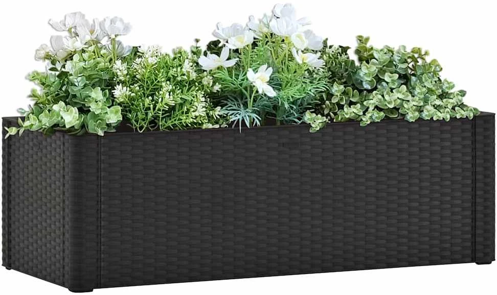 Lovelis su savaiminio laistymo sistema, antracito, 100x43x33cm