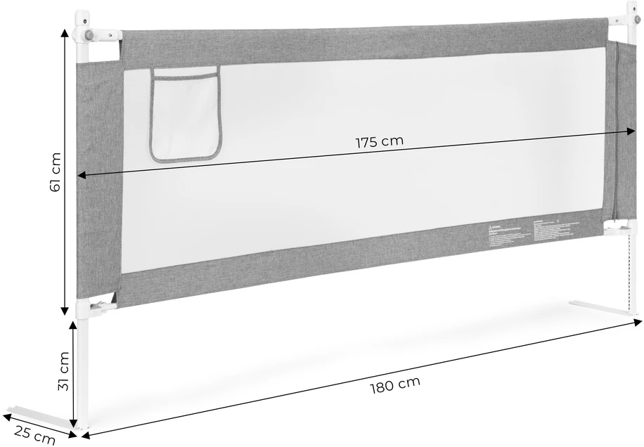 Lovos apsauginė sienelė ECOTOYS 180 cm