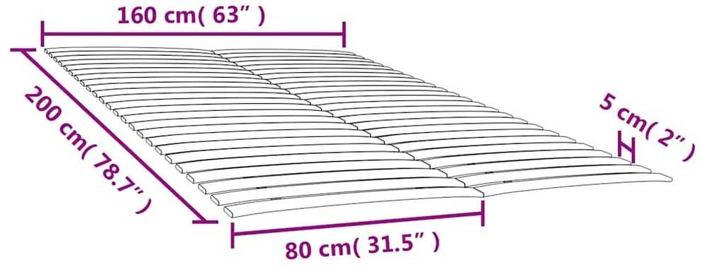 Lovos grotelės su 48 lentjuostėmis, 2vnt., 80x200cm