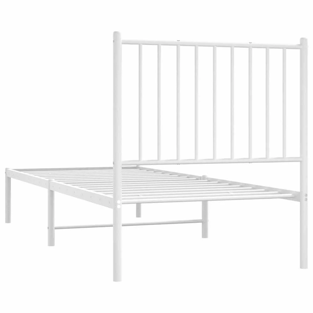 Lovos rėmas be čiužinio, baltas, 75x190cm, metalas