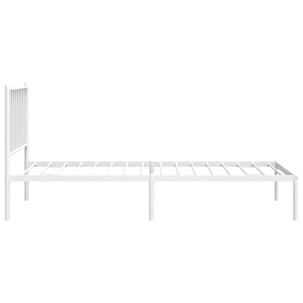 Lovos rėmas be čiužinio, baltas, 75x190cm, metalas
