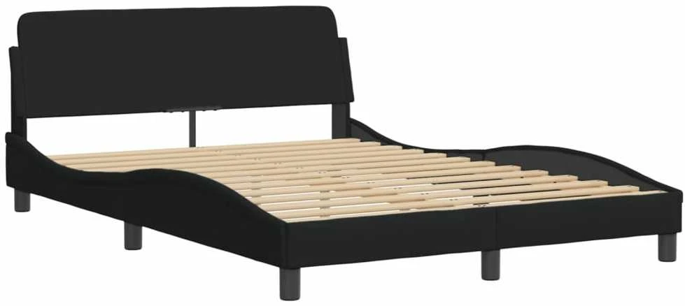 Lovos rėmas be čiužinio, juodos spalvos, 120x200cm, audinys