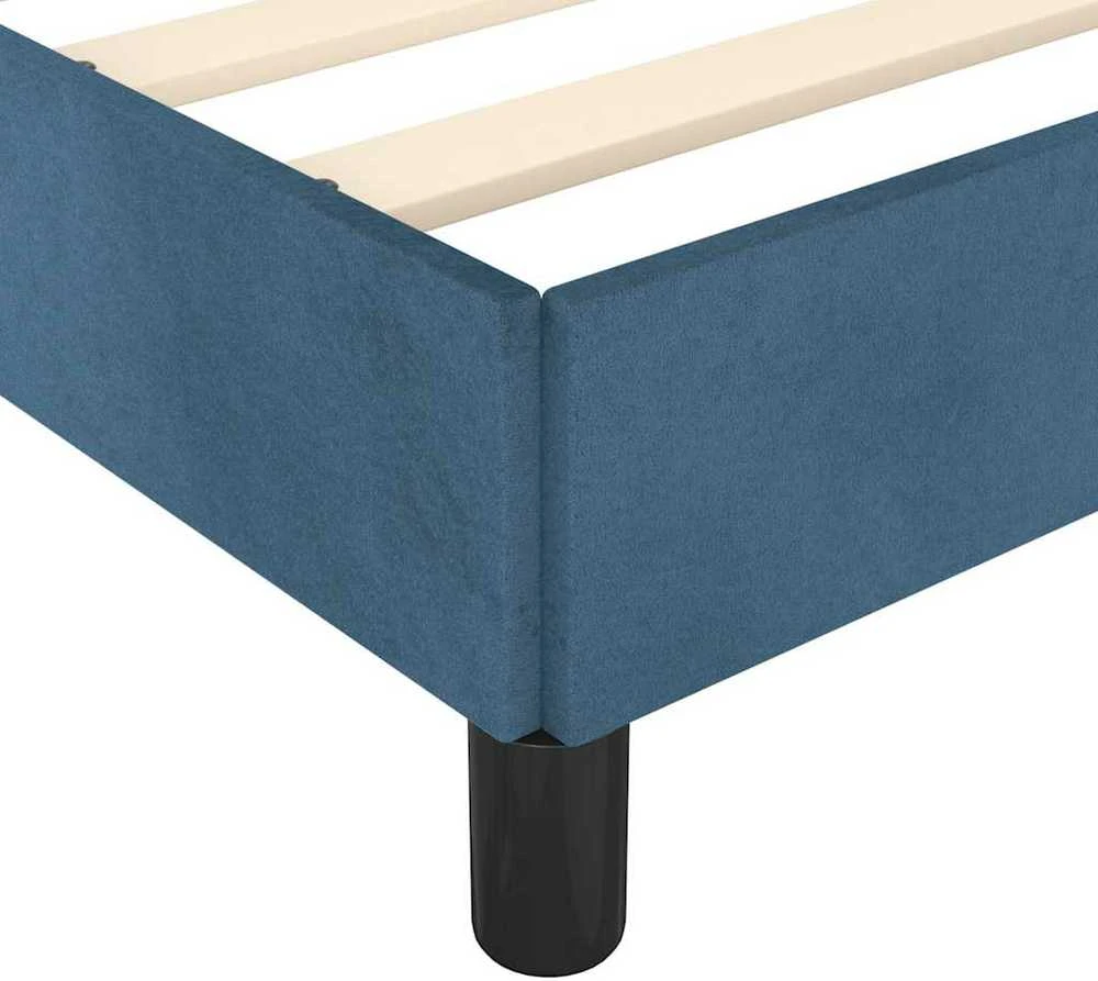 Lovos rėmas be čiužinio tamsiai mėlynas 200x200 cm aksomas