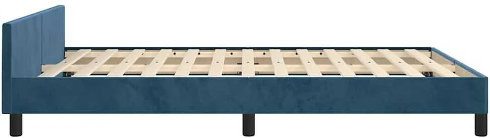 Lovos rėmas be čiužinio tamsiai mėlynas 140x200 cm aksomas