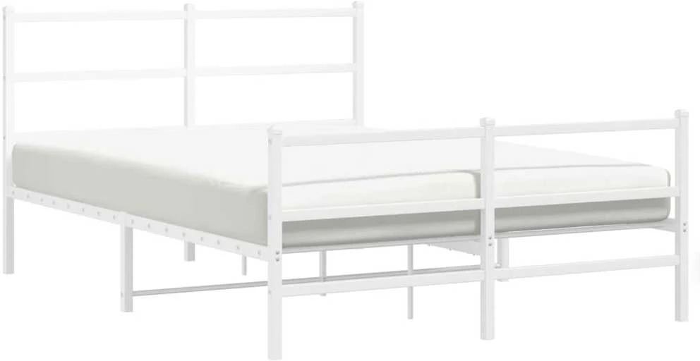 Lova Lovos rėmas su galvūgaliu/kojūgaliu, baltas, 135x190cm, metalas