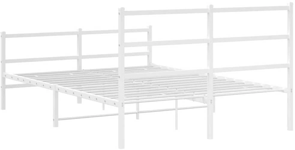 Lova Lovos rėmas su galvūgaliu/kojūgaliu, baltas, 135x190cm, metalas