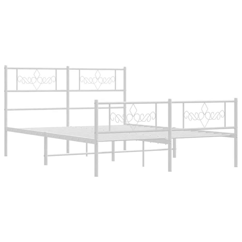 Lova Lovos rėmas su galvūgaliu/kojūgaliu, baltas, 135x190cm, metalas