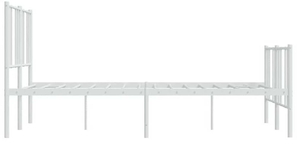 Lovos rėmas su galvūgaliu/kojūgaliu, baltas, 150x200cm, metalas