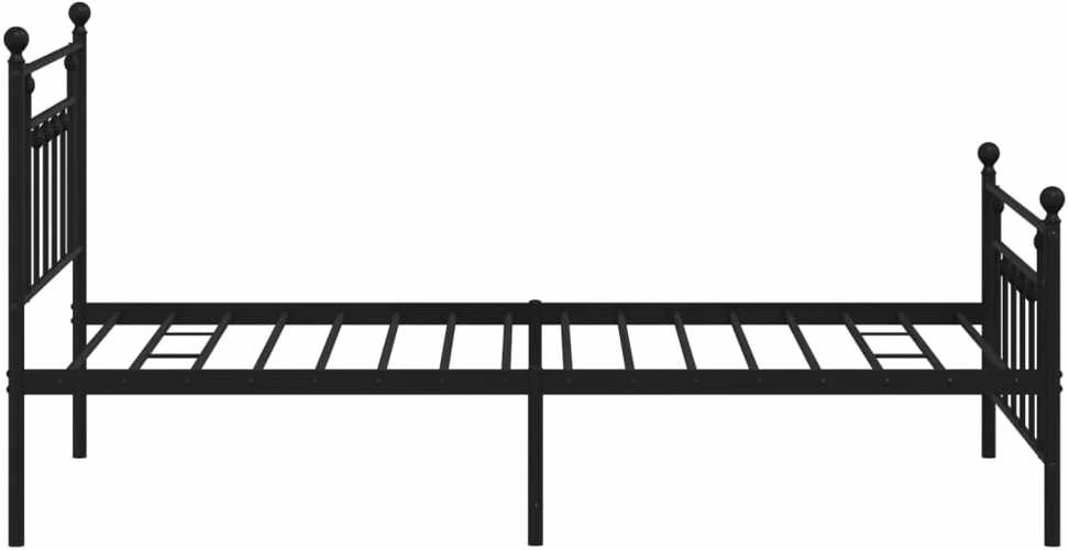 Lova Lovos rėmas su galvūgaliu/kojūgaliu, juodas, 107x203cm, metalas