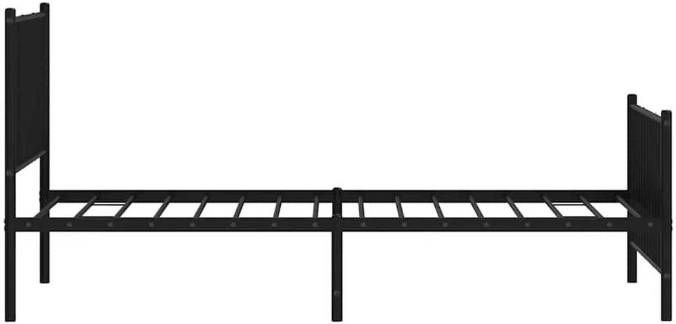 Lovos rėmas su galvūgaliu/kojūgaliu, juodas, 90x190cm, metalas