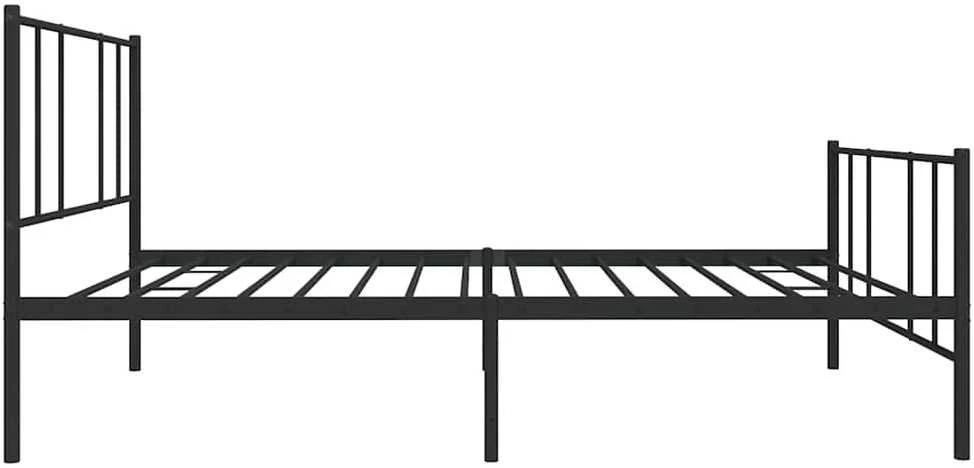 Lovos rėmas su galvūgaliu/kojūgaliu, juodas, 90x190cm, metalas