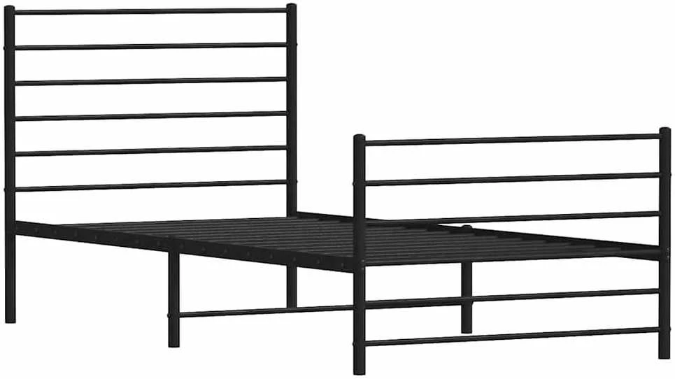 Lova Lovos rėmas su galvūgaliu/kojūgaliu, juodas, 107x203cm, metalas