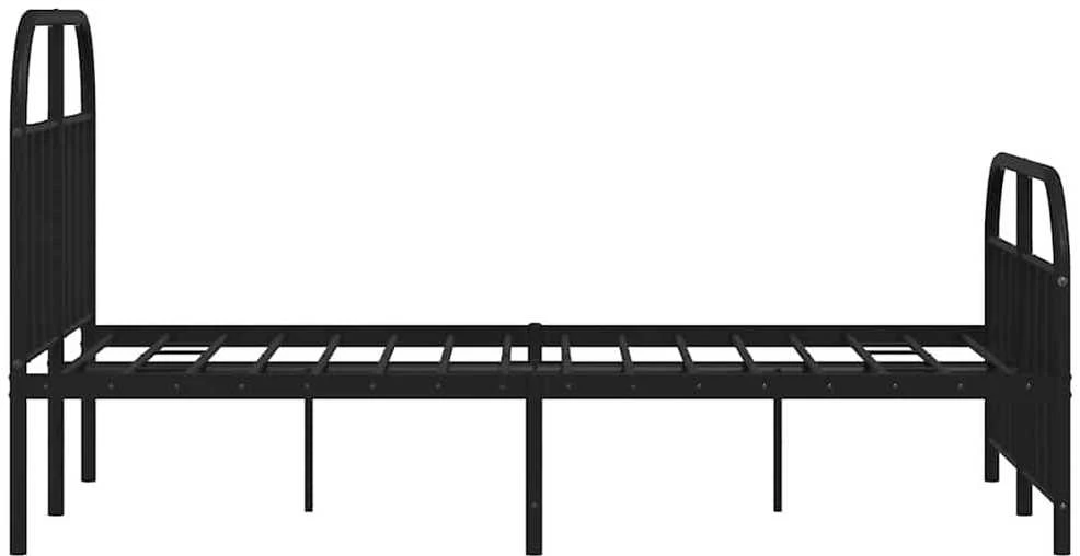 Lovos rėmas su galvūgaliu/kojūgaliu, juodas, 120x190cm, metalas