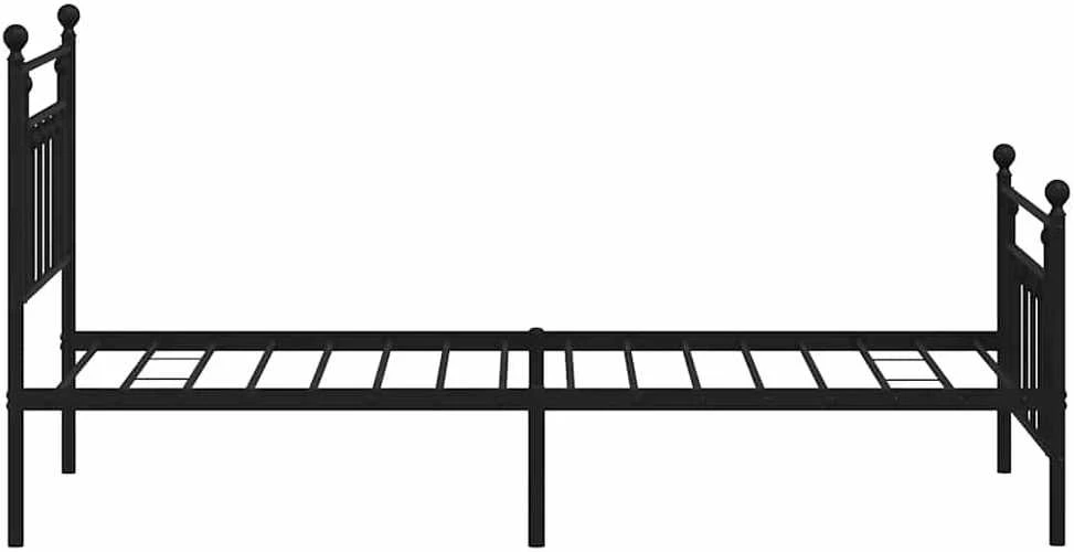 Lovos rėmas su galvūgaliu/kojūgaliu, juodas, 90x190cm, metalas