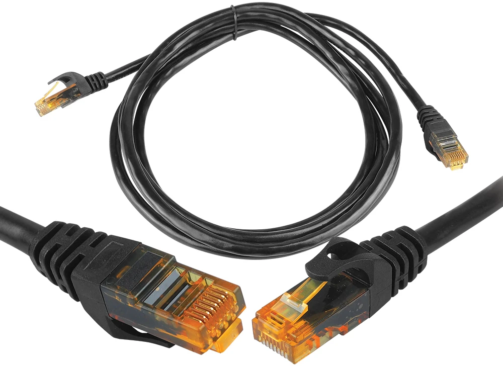 LTC 8P8C CAT6e UTP tinklo kabelis (patchcord) 1.5m juodas