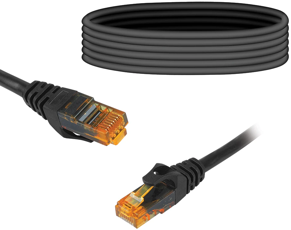 LTC 8P8C CAT6e UTP tinklo kabelis (patchcord) 10m juodas