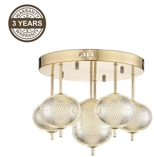 Lubinis šviestuvas Carruzzo CEILING LUMINAIRE LED B2360-6 GOLD