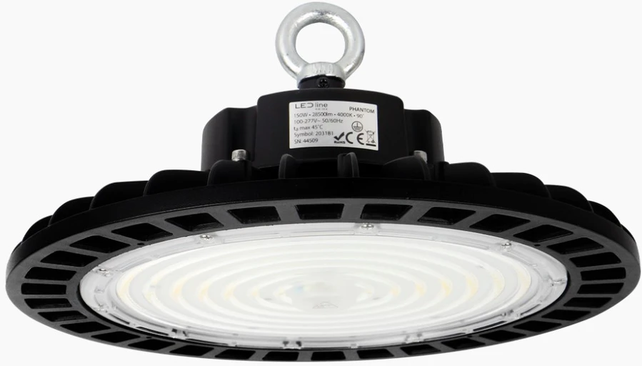 Led Line Prime Sandėlio šviestuvas PHANTOM, 230Vac, 150W 28 500lm, 190lm/W, 1-10V, 120°, pritemdomas