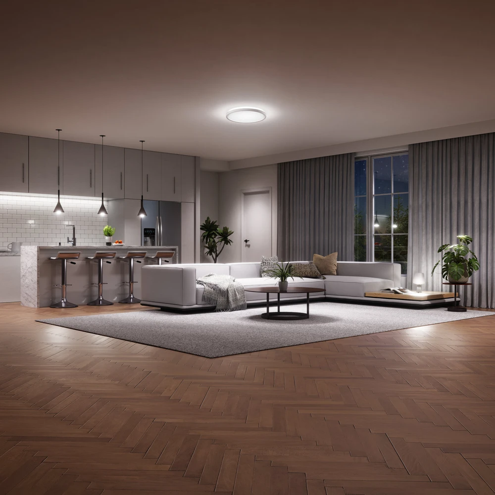 Lubinis šviestuvas Nanoleaf Smart Multicolor Ceiling Light, baltas