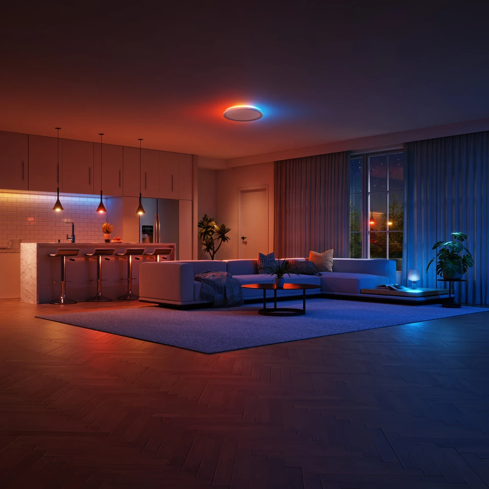 Lubinis šviestuvas Nanoleaf Smart Multicolor Ceiling Light, baltas