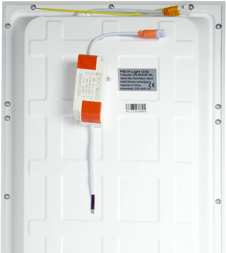 Lubinis šviestuvas PNI H-Light 1230 48W LED panelė, 1200x300mm, 4800lm, 6400K, vidaus patalpoms, įmontuojama, šaltai balta
