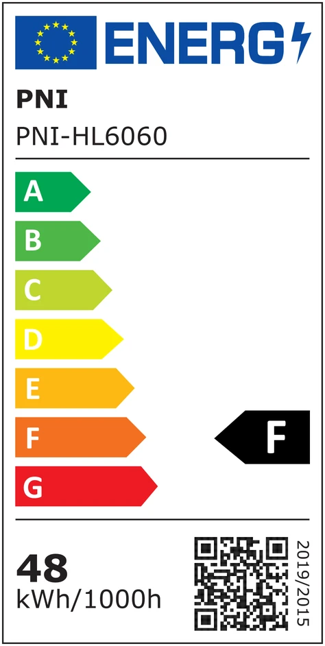 Lubinis šviestuvas PNI H-Light 6060 LED panelė, 48W, 600x600mm, 4800lm, 6400K, vidaus patalpoms, įleidžiama, šaltai balta